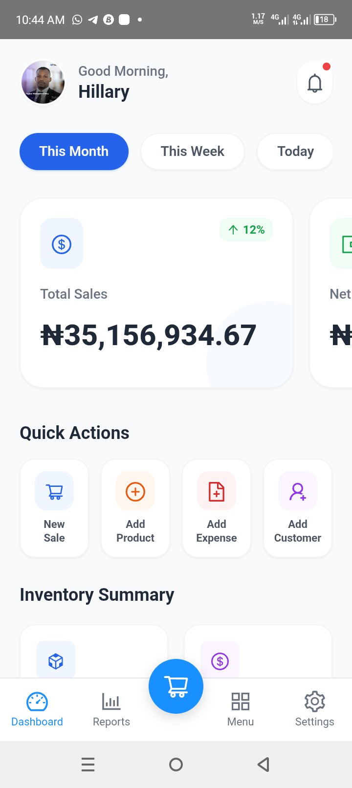Tracepos Dashboard Screen